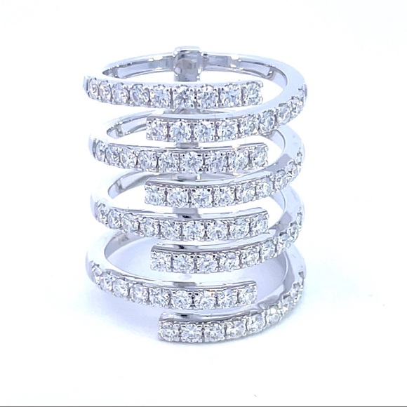 14k White Gold Embrace Ring - Picture 3 of 10